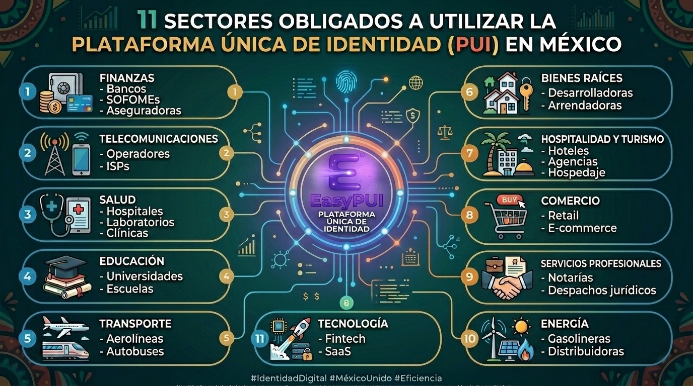 11 sectores pui obligados